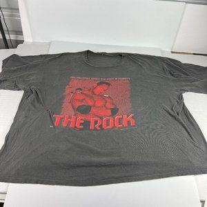 VTG 90s Changes WWE The Rock Shirt 5XL Black Faded Thrashed Single Stitch Tee